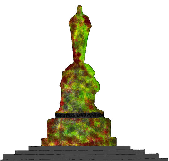 Beschimmelung des Luegerdenkmals